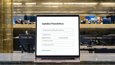 Newsletter signup for Capitalize Financial News